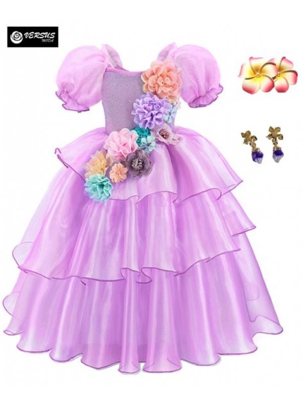 Mirabel Costume Carnevale Encanto Maschera Bambina Vestito Cosplay