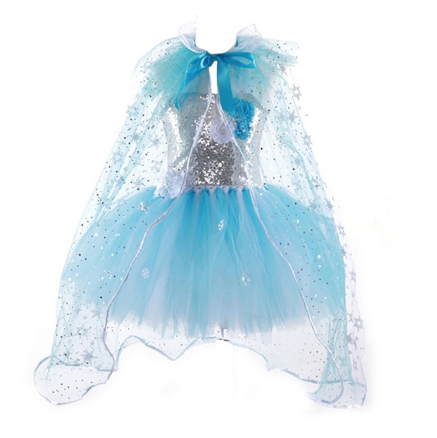 Frozen Vestito Carnevale Elsa Incoronazione Simil Elsa Costume Dress  FROZ039