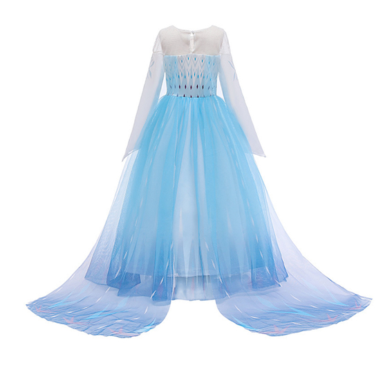 Simil Frozen 2 Veli Vestito Carnevale Elsa Bianco FROZ054