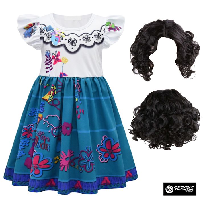 Mirabel Costume Carnevale Encanto Maschera Bambina Vestito Cosplay Dress  ENCAN03