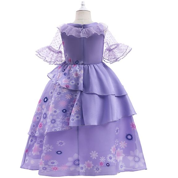 Blu # Encanto Princess Dress Isabella Viola Super Fairy Mesh Costume con  accessori completi per Halloween Carnevale o festa